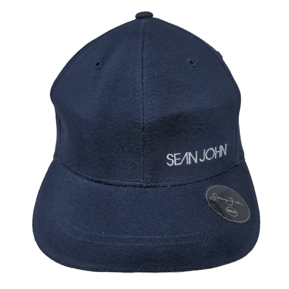 Sean John Men's Fitted Hat Blue Size M/L Embroidered Logo 100% Cotton - Picture 1 of 8
